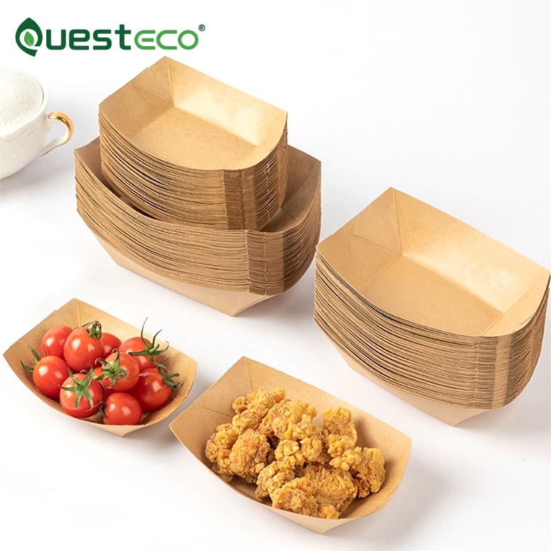 Vassoio per alimenti Kraft resistente al grasso