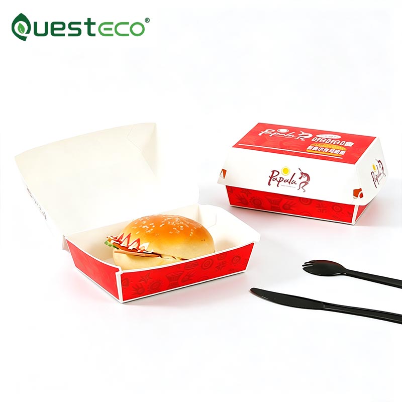 Scatola per hamburger con design a foro