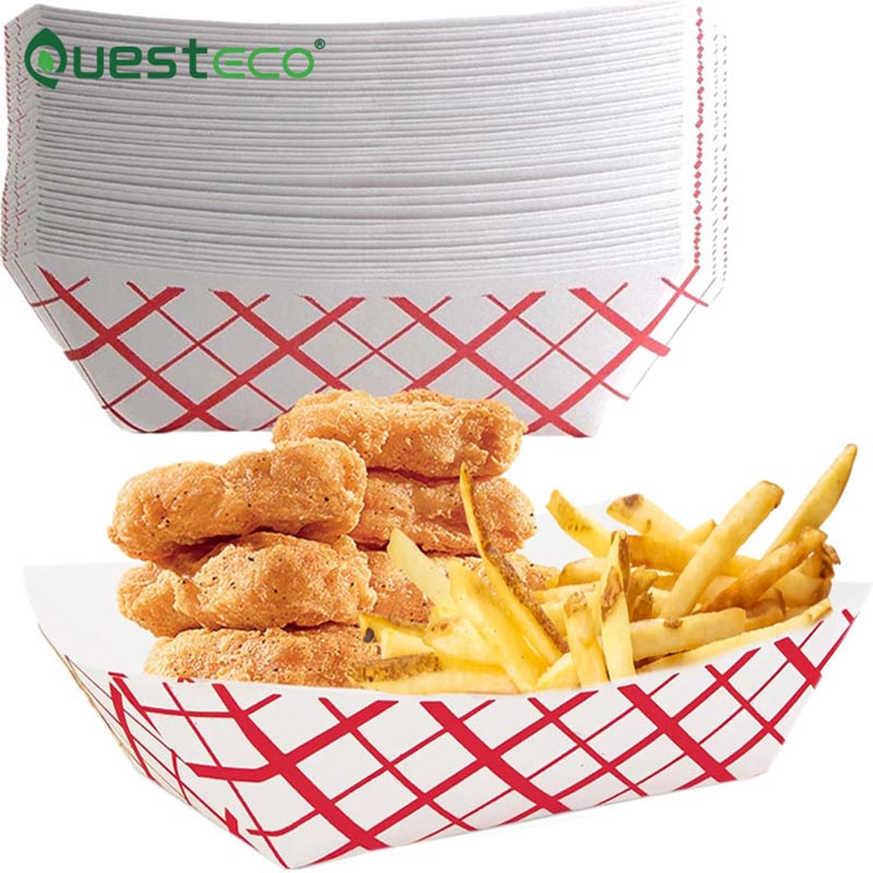 Vassoio per barchette di carta per snack